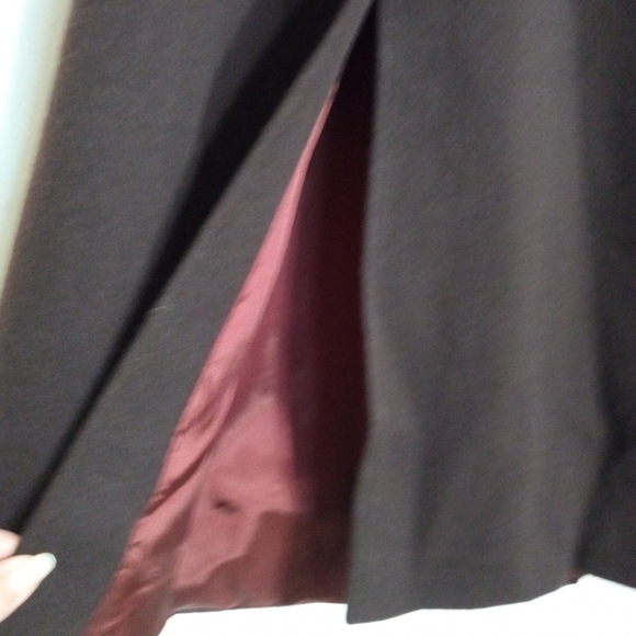 Midnight Velvet Vintage longline wool dress coat with fur trim women's size 14 - Picture 9 of 14